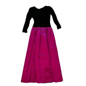 Vintage William Pearson Velvet & Taffeta Evening Gown